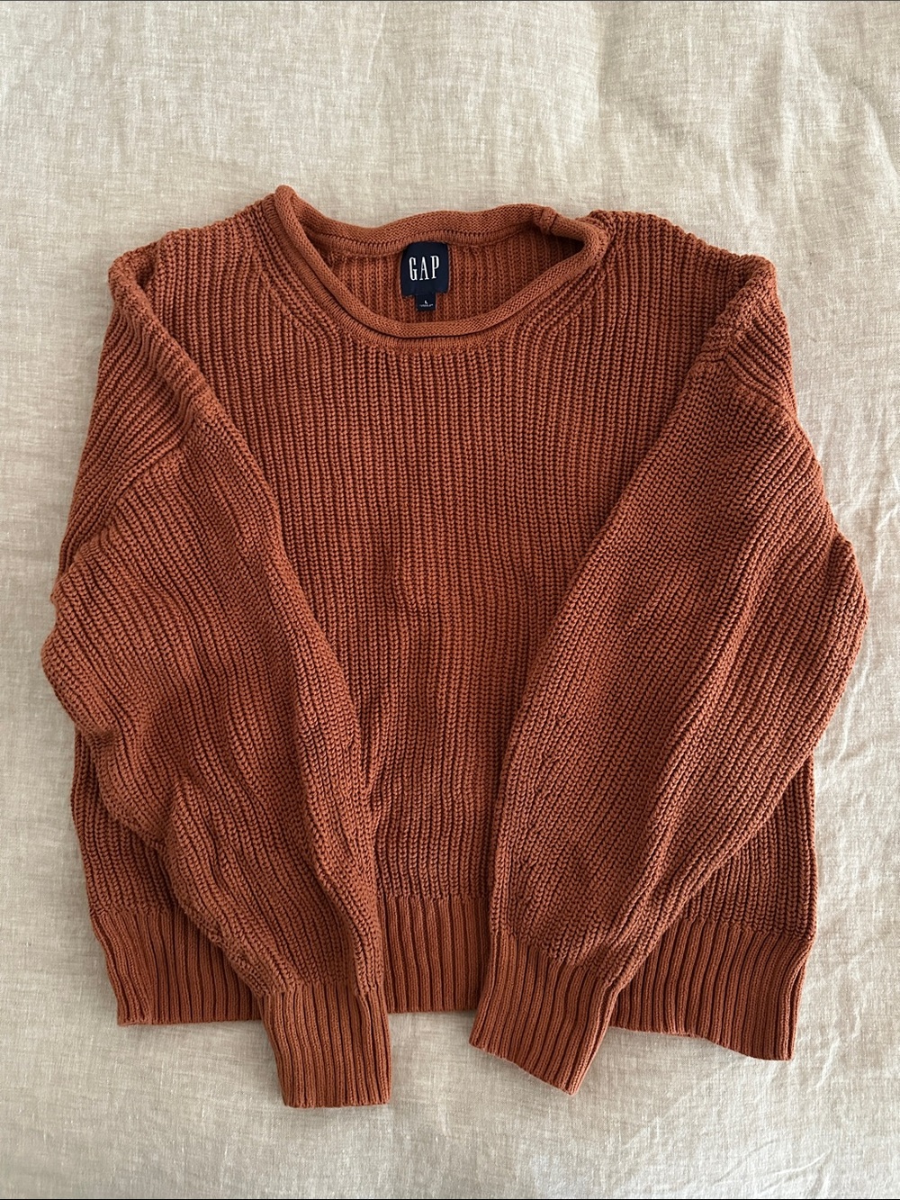 Gap 100% Cotton Women’s Paprika Rust Burnt Orange Sweater